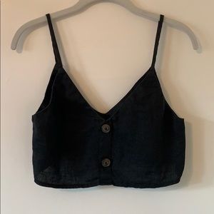 LF Cropped Linen Tank